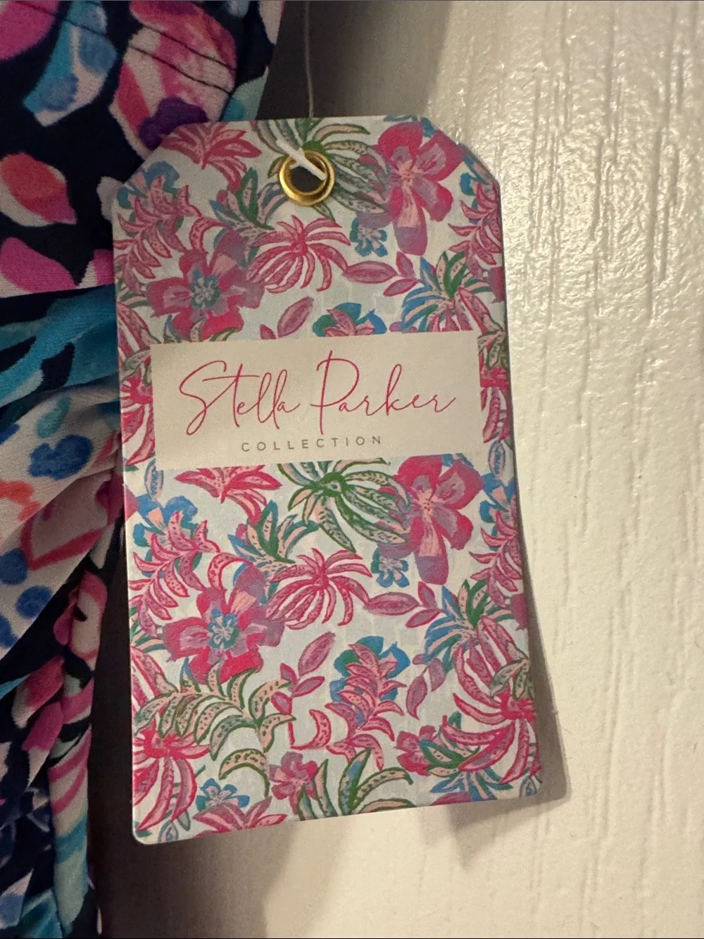 Kids Floral One-Piece Swimsuit in Navy, Blue & Pink
